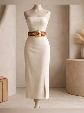 Vintage Concho Boho Beaded Women Belt